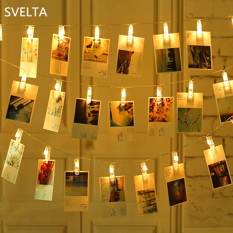 SVELTA Garland Battery Powered Photo Clip String Lights Gerlyanda Decorative LED Christmas Lights For Party Holiday Decoration
SVELTA Garland Battery Powered Photo Clip String Lights Gerlyanda Decorative LED Christmas Lights For Party Holiday Decoration