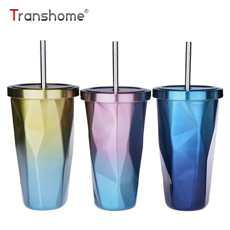 Transhome Creative Coffee Mug With Straw 500ml Double Wall Stainless Steel Gradient Diamond Shaped Vacuum Insulation Bottle Tour
Transhome Creative Coffee Mug With Straw 500ml Double Wall Stainless Steel Gradient Diamond Shaped Vacuum Insulation Bottle Tour