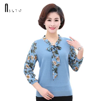 ASLTW Sweater For Women New Fashion Spring Print Flora Chiffon Sleeve Pullovers With Tie Soft Causal Sweater Women
ASLTW Sweater For Women New Fashion Spring Print Flora Chiffon Sleeve Pullovers With Tie Soft Causal Sweater Women