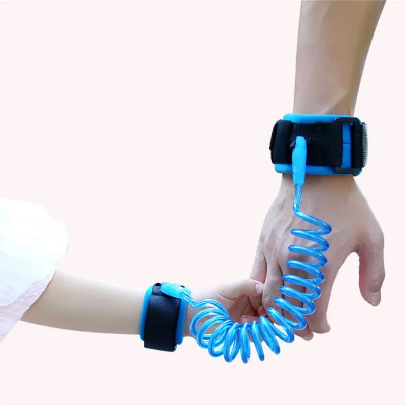 1 PCS Anti Lost Wrist Link Child Band Hand Safety Strap Baby Kids Bracelet BLUE