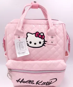 New HelloKitty Portable Backpack Casual with PU glossy dual-use out travel bag XW-9027