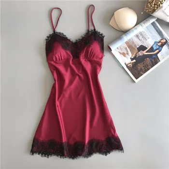 women nightgowns summer new arrival lace satin women's nightgowns V-neck sleepwear with bra pad suspenders lingerie set nightdre
women nightgowns summer new arrival lace satin women's nightgowns V-neck sleepwear with bra pad suspenders lingerie set nightdre