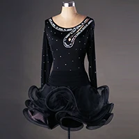 

Latin Dance Dress Women Salsa Performance Dresses Competition Dance Costume Cha Cha/Samba/Rumba/Tango Practice Dress l054