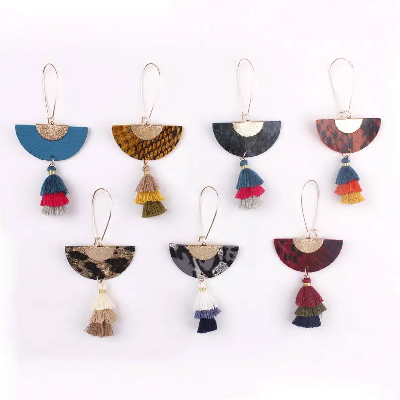 ZWPON Semicircle Genuine Leather Earrings 2019 Summer Fashion Women Layered Mini Tassel Earrings Jewelry Wholesale
ZWPON Semicircle Genuine Leather Earrings 2019 Summer Fashion Women Layered Mini Tassel Earrings Jewelry Wholesale