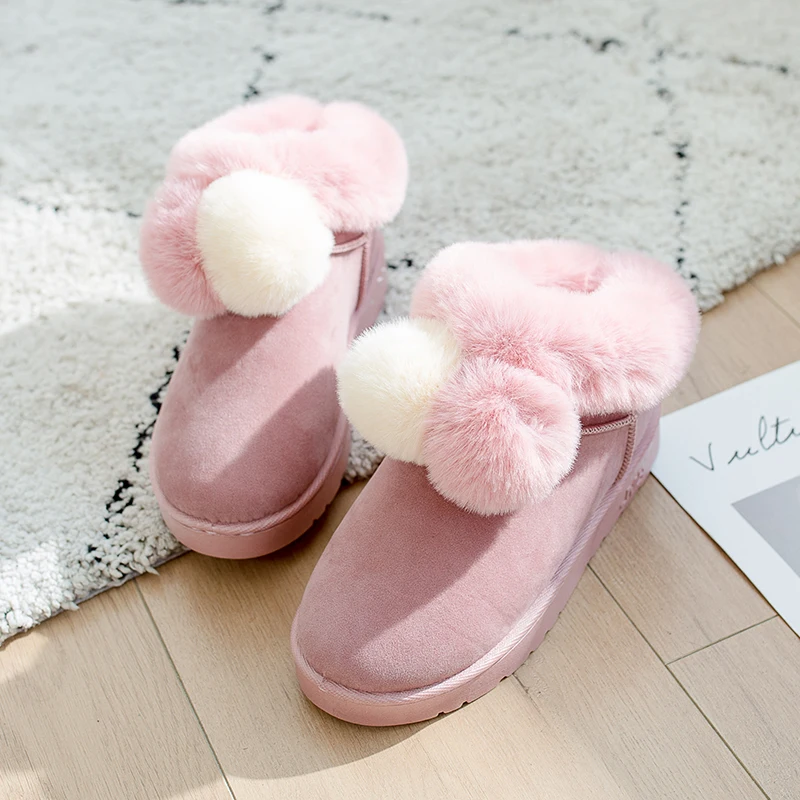 Warm Fur Women Snow Boots Soft Plush Winter Shoes Woman Flat Platform Ankle Boots For Women Botte Hiver Femme Black Pink
Warm Fur Women Snow Boots Soft Plush Winter Shoes Woman Flat Platform Ankle Boots For Women Botte Hiver Femme Black Pink