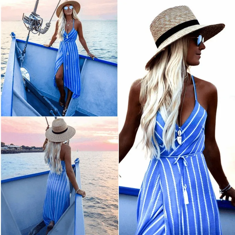 Sexy Deep V Neck Women's Summer Dress Casual Spaghetti Strap Belt Tunic Maxi Dresses Fashion Elegant Vacation Beach Party Dress
Sexy Deep V Neck Women's Summer Dress Casual Spaghetti Strap Belt Tunic Maxi Dresses Fashion Elegant Vacation Beach Party Dress