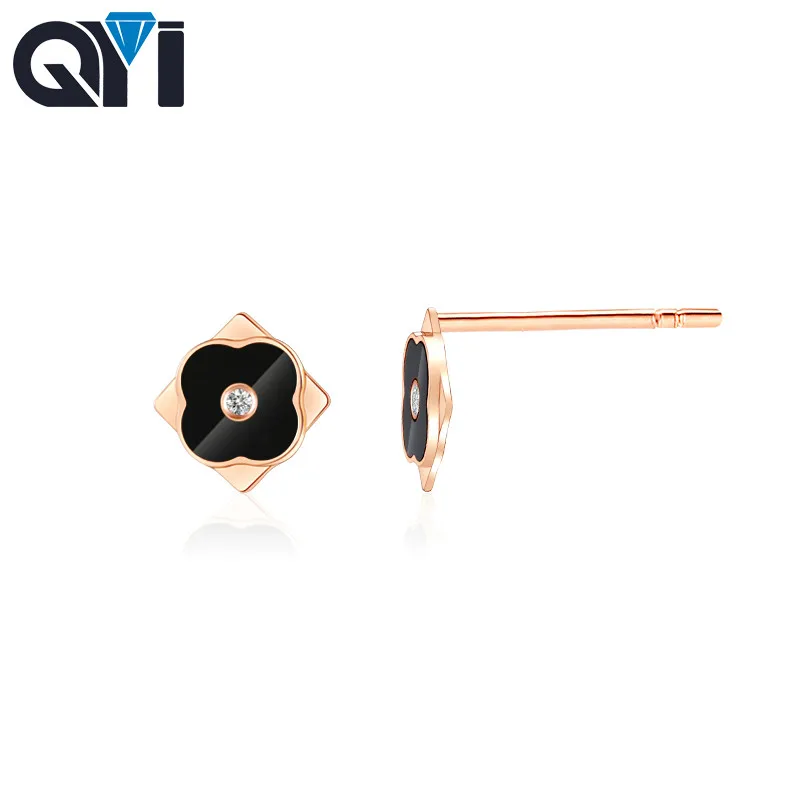 QYI New Small fresh 0.02ct Diamond earrings gold 18K Luxury Jewelry for women small diamond two color for choose
QYI New Small fresh 0.02ct Diamond earrings gold 18K Luxury Jewelry for women small diamond two color for choose