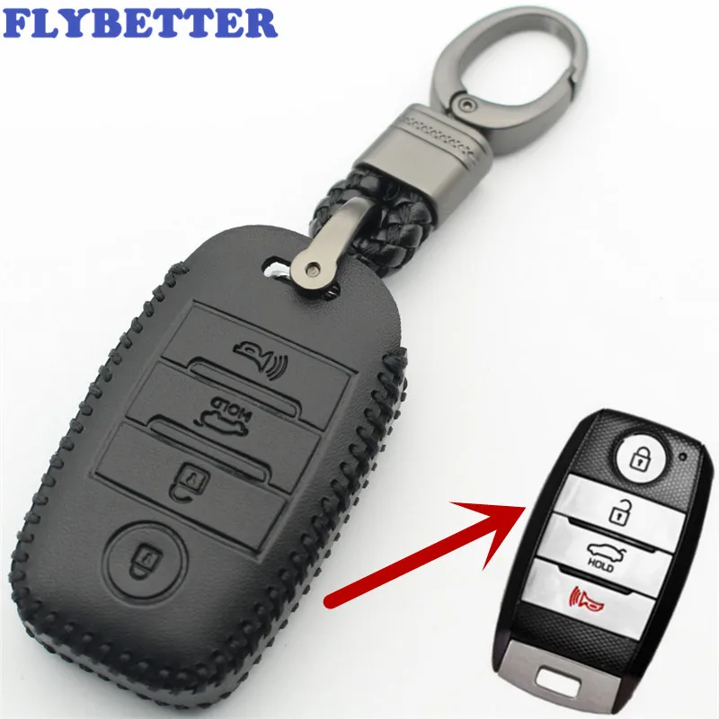 FLYBETTER Genuine Leather 4Button Keyless Entry Smart Key Case Cover For Kia Sorento/Rio/Rio5/Optima/K5/K4/KX3 Car Styling L260
FLYBETTER Genuine Leather 4Button Keyless Entry Smart Key Case Cover For Kia Sorento/Rio/Rio5/Optima/K5/K4/KX3 Car Styling L260