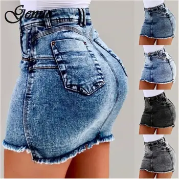 Women Summer Denim Skirts 2019 New High Waist Bodycon Jeans Skirt Ladies Pocket Short Skirts 4Color
Women Summer Denim Skirts 2019 New High Waist Bodycon Jeans Skirt Ladies Pocket Short Skirts 4Color