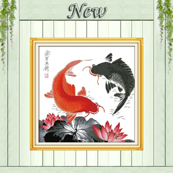 Carp Lotus animals mascot chinese paintings counted printed on canvas DMC 11CT 14CT kits Cross Stitch embroidery needlework Sets
Carp Lotus animals mascot chinese paintings counted printed on canvas DMC 11CT 14CT kits Cross Stitch embroidery needlework Sets