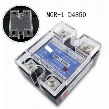 D4850 SSR 50A 3-32VDC Input to 24-480VAC Output Single Phase Solid State Relay + Clear Cover DC to AC
D4850 SSR 50A 3-32VDC Input to 24-480VAC Output Single Phase Solid State Relay + Clear Cover DC to AC