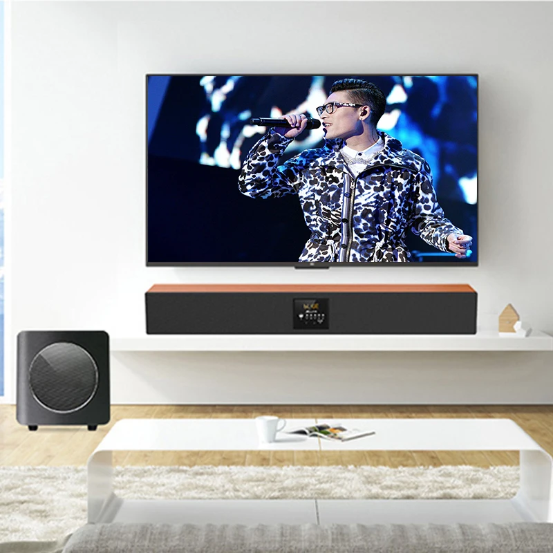 Wireless TV Soundbar Bluetooth Speaker Wooden Sound bar Support Bluetooth 3D Virtual Speaker Sound Home Theater
Wireless TV Soundbar Bluetooth Speaker Wooden Sound bar Support Bluetooth 3D Virtual Speaker Sound Home Theater