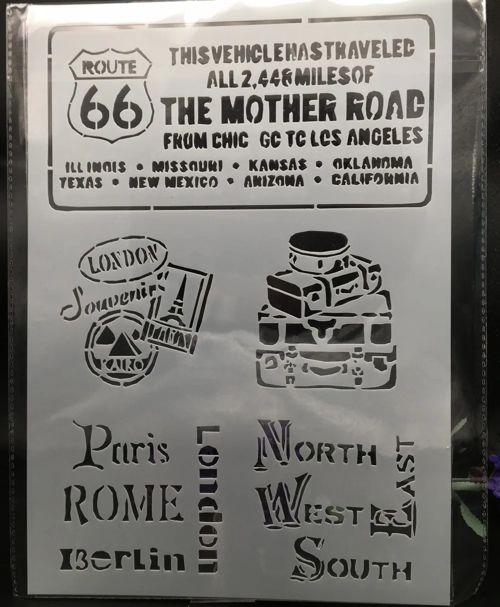 29*21cm A4 Route 66 Labels DIY Layering Stencils Wall Painting Scrapbook Coloring Embossing Album Decorative Card Template
29*21cm A4 Route 66 Labels DIY Layering Stencils Wall Painting Scrapbook Coloring Embossing Album Decorative Card Template