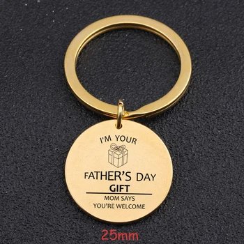 Engraved I'm Your Father's Day Gift Mom Says You're Welcome Fashion Keychain New Father First Father's Day Key Ring Gift 
Engraved I'm Your Father's Day Gift Mom Says You're Welcome Fashion Keychain New Father First Father's Day Key Ring Gift
