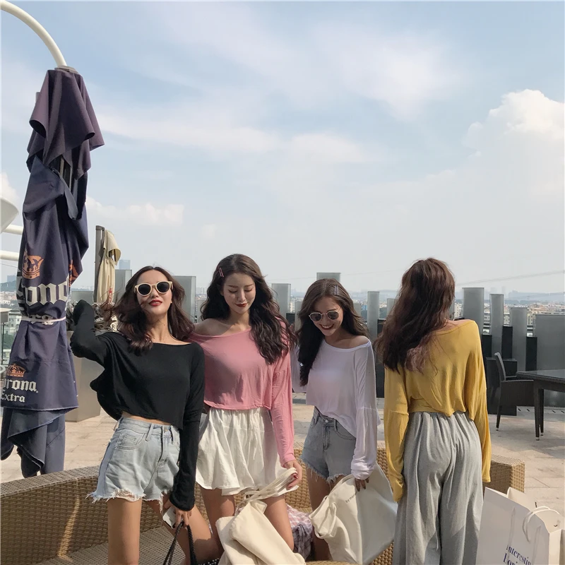 korean fashion Women's Clothing New autumn roupas ulzzang hipster Harajuku solid short crop top loose casual full T-Shirts tees
korean fashion Women's Clothing New autumn roupas ulzzang hipster Harajuku solid short crop top loose casual full T-Shirts tees