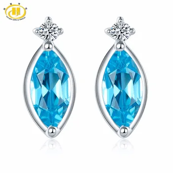 Hutang 925 Silver Stud Earrings 1.29ct Natural Gemstone Blue Topaz Marquise Design Classic Jewelry for Women Girls Best Gift New
Hutang 925 Silver Stud Earrings 1.29ct Natural Gemstone Blue Topaz Marquise Design Classic Jewelry for Women Girls Best Gift New