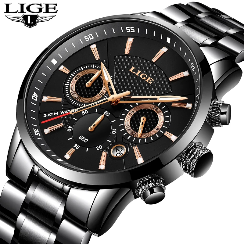 2020 New Watches Men Luxury Brand LIGE Chronograph Men Sports Watches Waterproof Full Steel Quartz Men's Watch Relogio Masculino
2020 New Watches Men Luxury Brand LIGE Chronograph Men Sports Watches Waterproof Full Steel Quartz Men's Watch Relogio Masculino