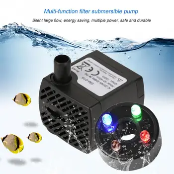 2W Ultra-Quiet Submersible Water Pump with LED Light Fish Aquarium Tank Fountain Circulating Water Pump For Fish Tank Pond
2W Ultra-Quiet Submersible Water Pump with LED Light Fish Aquarium Tank Fountain Circulating Water Pump For Fish Tank Pond
