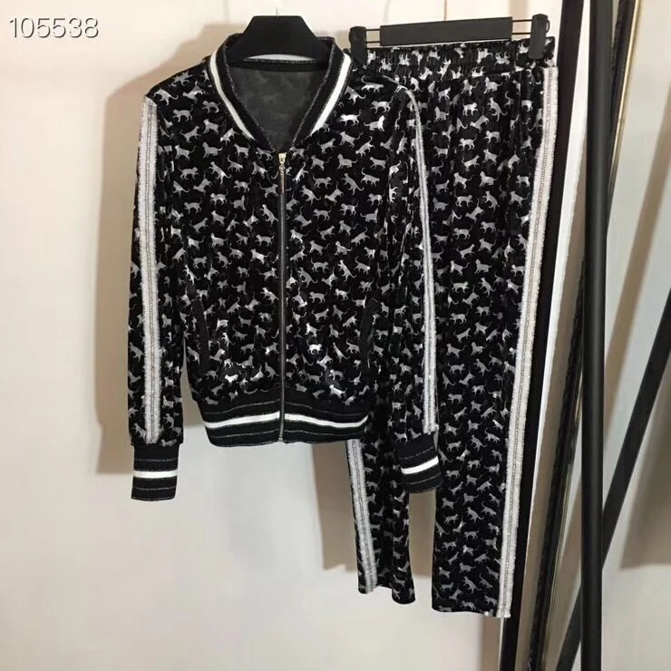 Street Style Pants Set Ladies Luxury Rhinestones Crystals Velvet Jacket Trousers Women 2018 Autumn Black Casual Clothes
Street Style Pants Set Ladies Luxury Rhinestones Crystals Velvet Jacket Trousers Women 2018 Autumn Black Casual Clothes