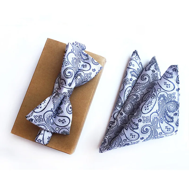 Silver Classic Paisley Style Bow Tie Set Tuxedo Bowtie Handkerchief Business Gravata Corbatas Tie Pocket Square Party Gifts
Silver Classic Paisley Style Bow Tie Set Tuxedo Bowtie Handkerchief Business Gravata Corbatas Tie Pocket Square Party Gifts