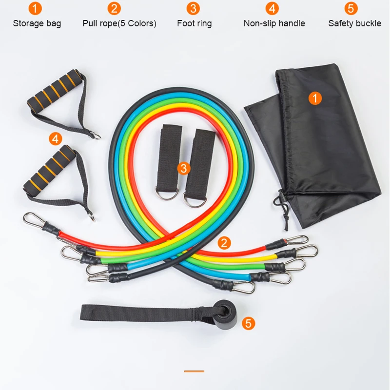 11pcs/set Pull Rope Fitness Exercises Yoga Resistance Bands Latex Tubes Pedal Excerciser Body Training Gym Elastic Band with Bag
11pcs/set Pull Rope Fitness Exercises Yoga Resistance Bands Latex Tubes Pedal Excerciser Body Training Gym Elastic Band with Bag