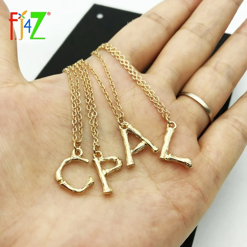 F.J4Z Новые Горячие Мини ожерелья с буквой популярный дизайн A-Z 26 букв подвеска