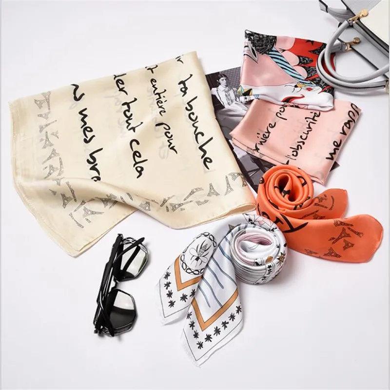 2019 New Women's Square Satin Silk Scarf Print Scarves Floral Dot Plaid Headband Wrap Shawls 70*70 cm Hand Ties Neckerchief
2019 New Women's Square Satin Silk Scarf Print Scarves Floral Dot Plaid Headband Wrap Shawls 70*70 cm Hand Ties Neckerchief