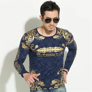 2018 New male autumn slim print t-shirt 100% cotton o-neck long-sleeve t shirt the trend men's clothing fashion shirt
2018 New male autumn slim print t-shirt 100% cotton o-neck long-sleeve t shirt the trend men's clothing fashion shirt