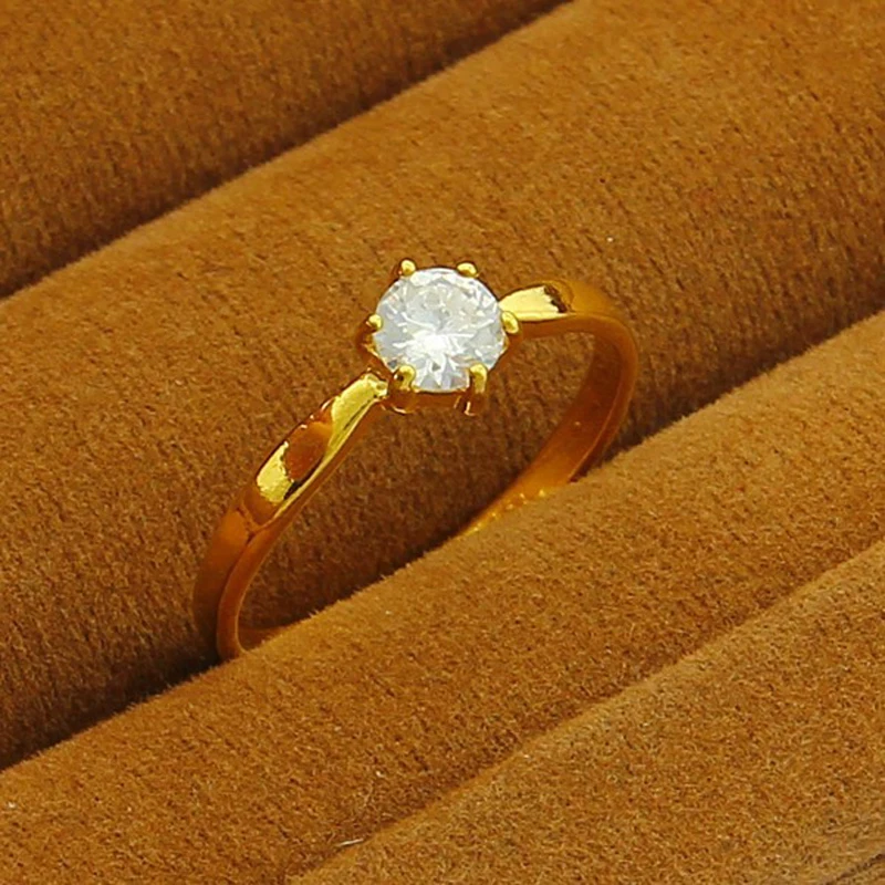 pure gold color women's finger ring,gold color simple wedding Ring with Cubic Zirconia for Ladies Women Jewelry
pure gold color women's finger ring,gold color simple wedding Ring with Cubic Zirconia for Ladies Women Jewelry