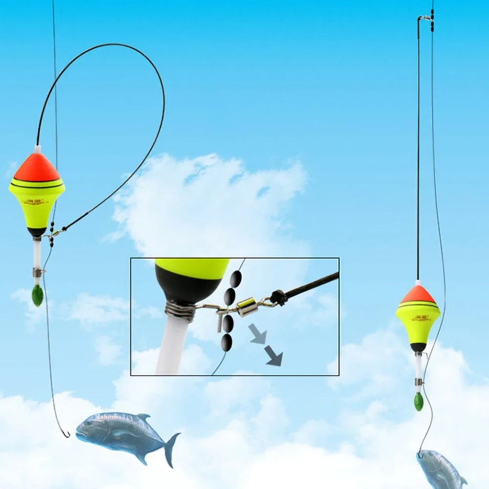 EVA Automatic Fishing Float With 3 Hooks Portable Pesca Carp Fishing Bobber Fishing Tackle Tools Fish Accessories
EVA Automatic Fishing Float With 3 Hooks Portable Pesca Carp Fishing Bobber Fishing Tackle Tools Fish Accessories