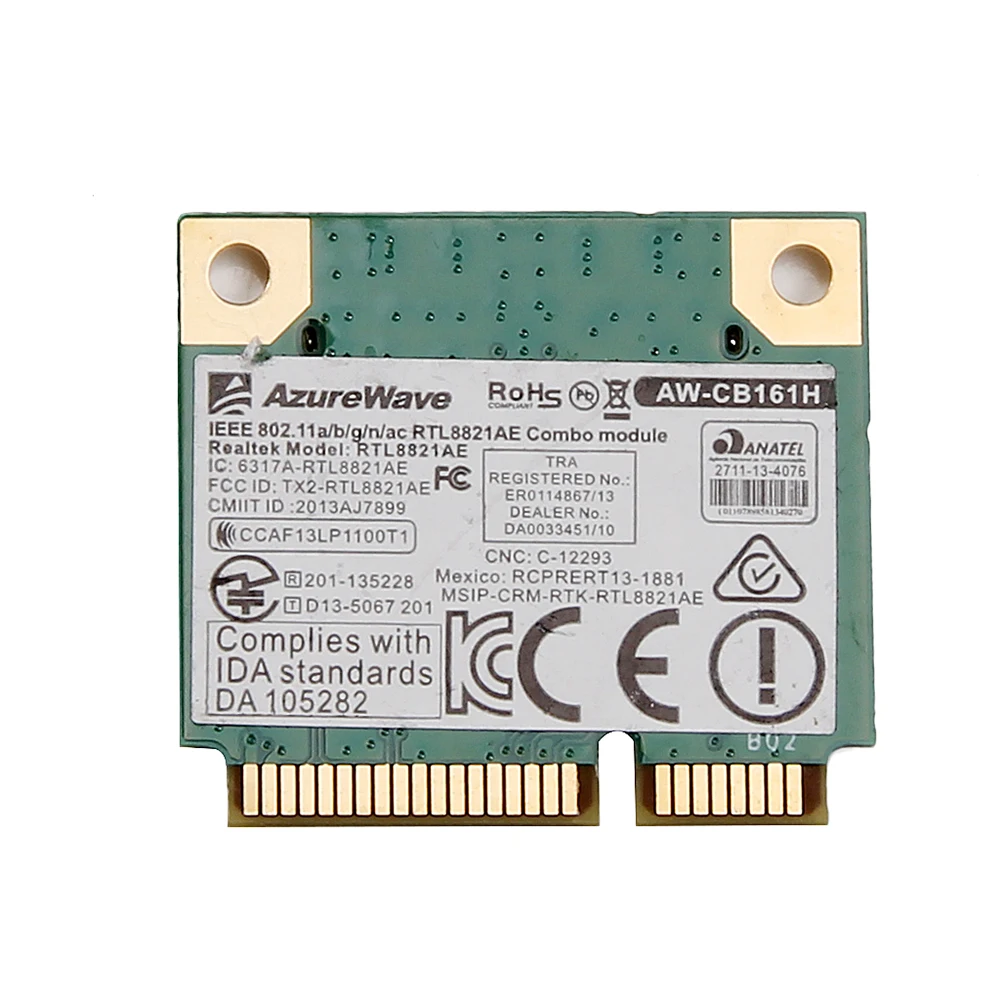 Двухдиапазонный адаптер Realtek RTL8821 AW CB161H Wifi Wlan карта Bluetooth 4 0 комбинированный