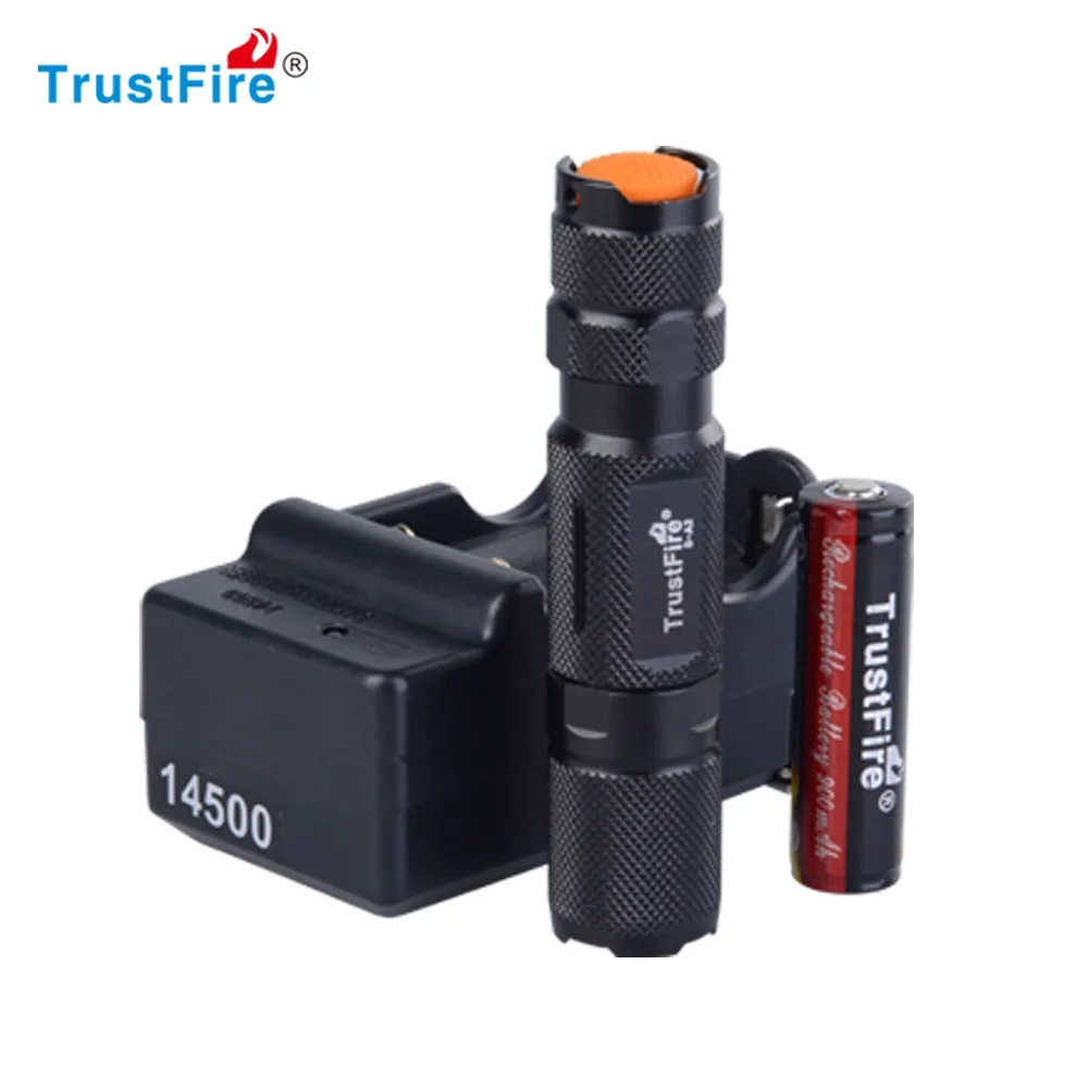 

TrustFire S-A2 XPE Q3 LED Flashlight pocket mini light keychain Torch waterproof rechargeable AA/14500 battery outdoor lighting