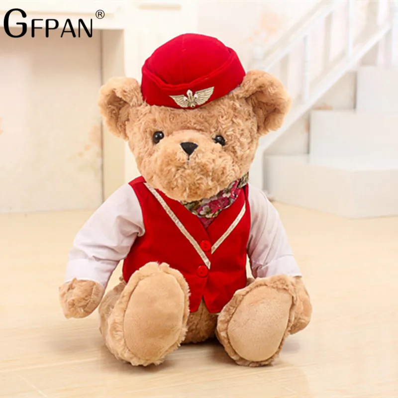 Super Cute 25cm Kawaii Teddy Bear Genuine Airline Stewardess Bear Soft Plush Toy Tactic Captain Bear Birthday Party Gift
Super Cute 25cm Kawaii Teddy Bear Genuine Airline Stewardess Bear Soft Plush Toy Tactic Captain Bear Birthday Party Gift