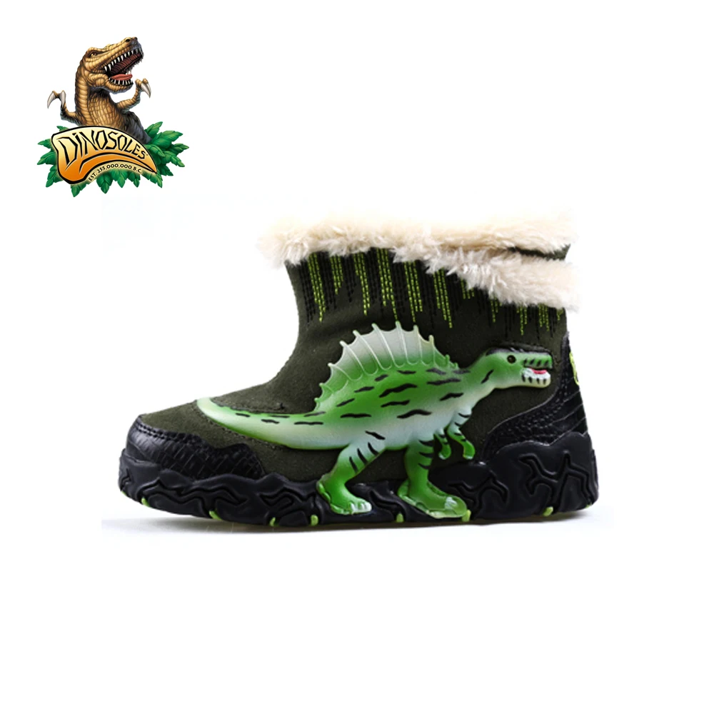 Dinosoles 3D спинозавр динозавр зимние сапоги (детей/малышей/маленьких детей) | Мать и
