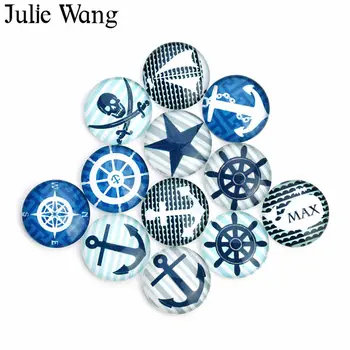 Julie Wang 20pcs 20/25mm Anchor Rudder Pirate Cat Glass Cabochon For Necklace Earrings Bracelet Jewelry Making Accessory
Julie Wang 20pcs 20/25mm Anchor Rudder Pirate Cat Glass Cabochon For Necklace Earrings Bracelet Jewelry Making Accessory