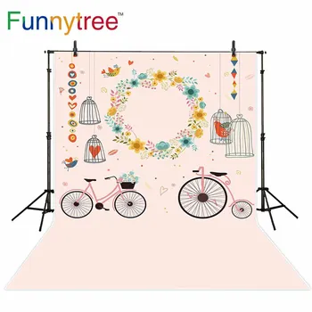 Funnytree backdrop for photographic studio Valentines Day vintage bicycle birds flower wedding background photocall photobooth
Funnytree backdrop for photographic studio Valentines Day vintage bicycle birds flower wedding background photocall photobooth