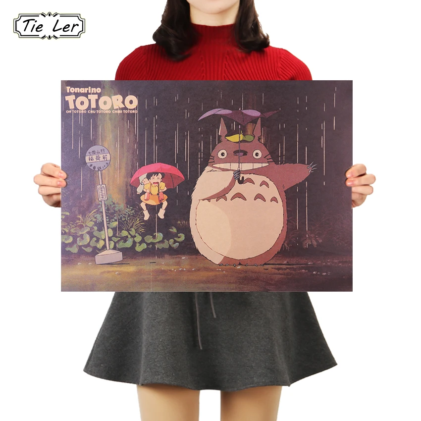 TIE LER Hayao Miyazaki Cartoon Anime Totoro Poster Retro Home Decor Kraft Paper Wall Sticker Decorative Paintings 50*35cm
TIE LER Hayao Miyazaki Cartoon Anime Totoro Poster Retro Home Decor Kraft Paper Wall Sticker Decorative Paintings 50*35cm