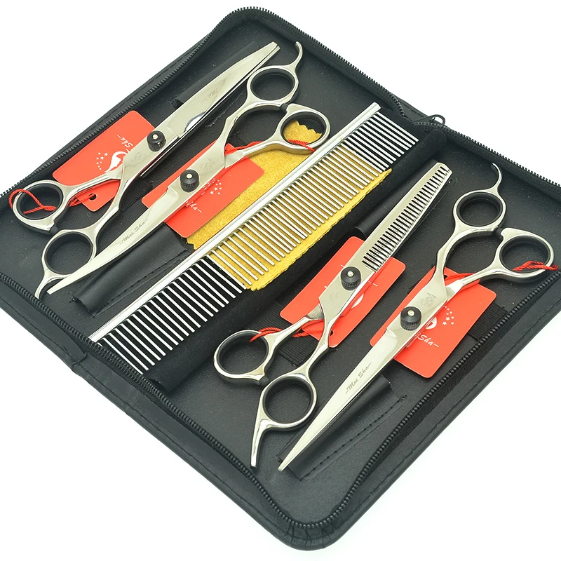 7.0" Professional Pet Grooming Scissors Dog Straight Curved Cutting Scissor 6.5" Thinning Shears Animal Hair Cut Clipper HB0040
7.0" Professional Pet Grooming Scissors Dog Straight Curved Cutting Scissor 6.5" Thinning Shears Animal Hair Cut Clipper HB0040