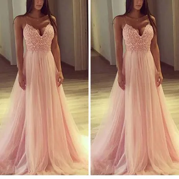 Evening Dress 2019 Sexy V-Neck Sleeveless Applique Evening Party Prom Formal Gowns Long Dresses Vestidos Robe De Soiree
Evening Dress 2019 Sexy V-Neck Sleeveless Applique Evening Party Prom Formal Gowns Long Dresses Vestidos Robe De Soiree