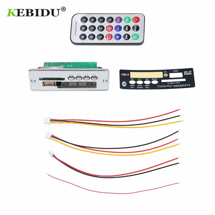 Kebidu USB MP3 Decoder Board Module Car USB Bluetooth Hands-free MP3 Player Integrated with Remote Control USB FM Aux Radio
Kebidu USB MP3 Decoder Board Module Car USB Bluetooth Hands-free MP3 Player Integrated with Remote Control USB FM Aux Radio