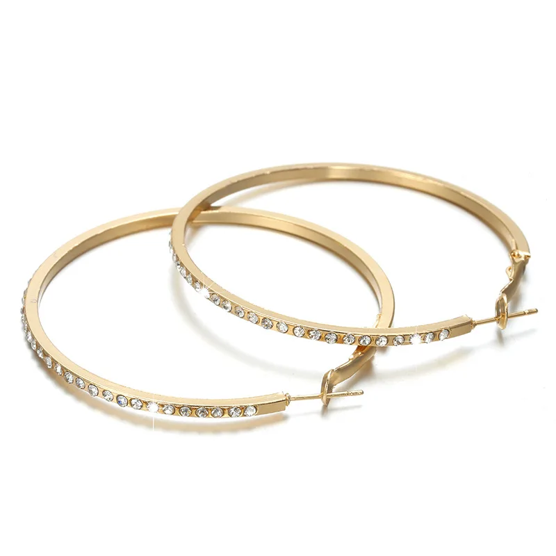 Fashion Earrings Crystal Rhinestone Simple Large Circle Silver Gold Rose Gold Color Earrings Jewelry For Women FSPES405
Fashion Earrings Crystal Rhinestone Simple Large Circle Silver Gold Rose Gold Color Earrings Jewelry For Women FSPES405