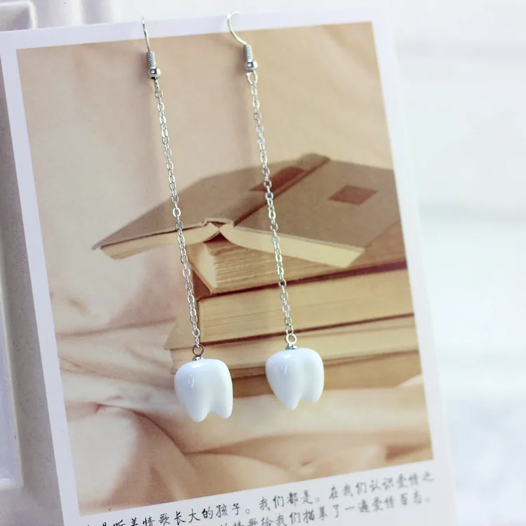 Miage Cute Simple Long Chain Handmade Chinese Ceramic Tooth Drop Earrings Women Charm Romantic Jewelry For Women Gift Wholesale
Miage Cute Simple Long Chain Handmade Chinese Ceramic Tooth Drop Earrings Women Charm Romantic Jewelry For Women Gift Wholesale