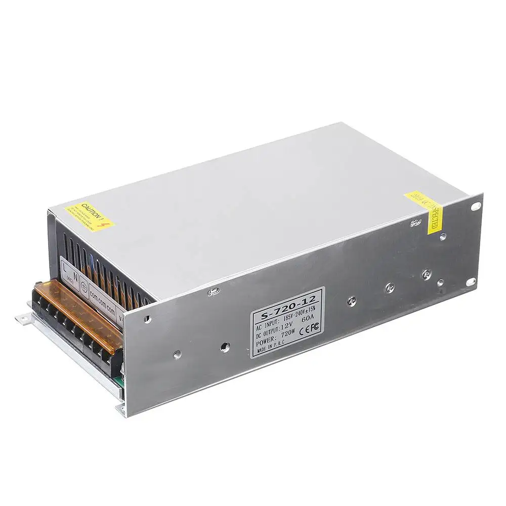 NEW Switching Power Supply DC 12V 60A 720W for LED Strip Light AC 185V-240V 240*125*65
NEW Switching Power Supply DC 12V 60A 720W for LED Strip Light AC 185V-240V 240*125*65