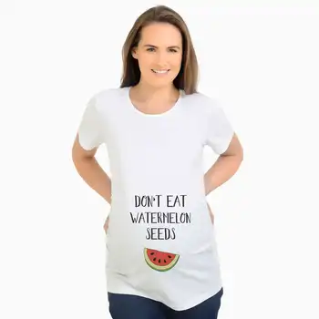 NEW watermelon print cute maternity top t-shirt for pregnant women pregnancy clothes white Polyester tees shirt baby shower gift
NEW watermelon print cute maternity top t-shirt for pregnant women pregnancy clothes white Polyester tees shirt baby shower gift