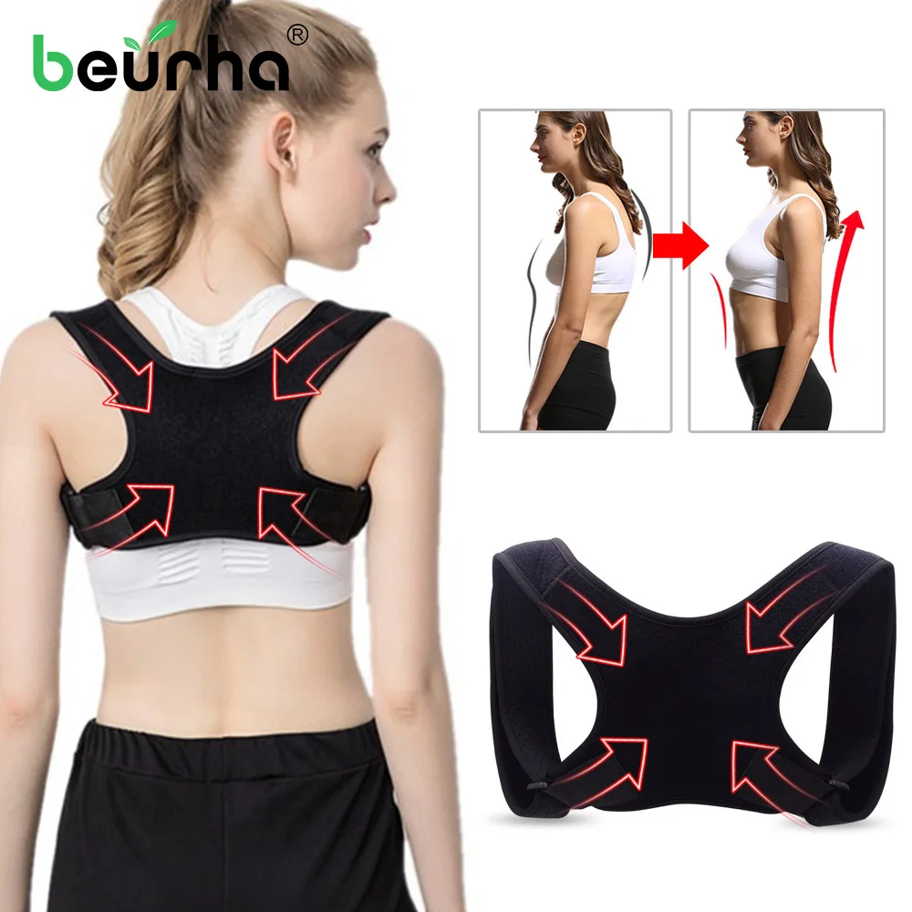 Black fashion Back Shoulder Brace Support Belt Adjustable Posture Corrector Clavicle Spine Lumbar Posture Correction For adult
Black fashion Back Shoulder Brace Support Belt Adjustable Posture Corrector Clavicle Spine Lumbar Posture Correction For adult