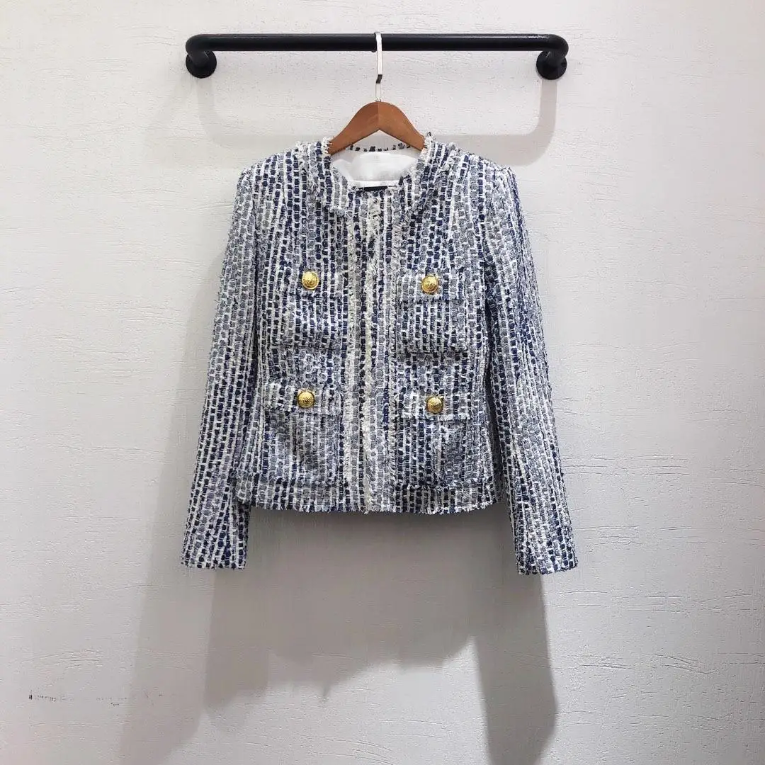 2019 new ladies high quality fashion long sleeve round neck black and white lattice stitching duress coat 0717
2019 new ladies high quality fashion long sleeve round neck black and white lattice stitching duress coat 0717