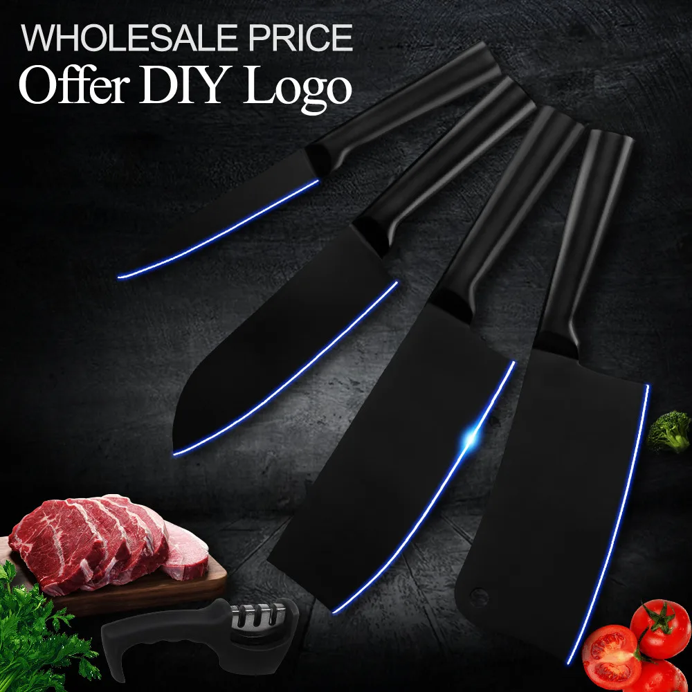 Kitchen Knife Set 4cr14 Stainless Steel Knife Utility Santoku Chopping Nakiri Knife Sharpener Accessories Tools 5 Pcs Knife Set
Kitchen Knife Set 4cr14 Stainless Steel Knife Utility Santoku Chopping Nakiri Knife Sharpener Accessories Tools 5 Pcs Knife Set