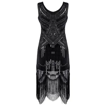 Women 1920 S V Neck Flapper Dress Paillette Vintage Gatsby Evening Party Dress Usa
Women 1920 S V Neck Flapper Dress Paillette Vintage Gatsby Evening Party Dress Usa