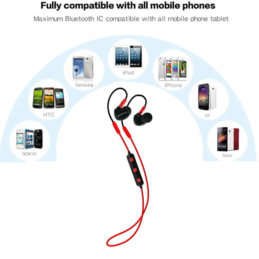 New Sports Running Bluetooth Earphone Mobile Phone Wireless Headset with Mic Noise Cancelling fone de ouvido Headphone Stereo6