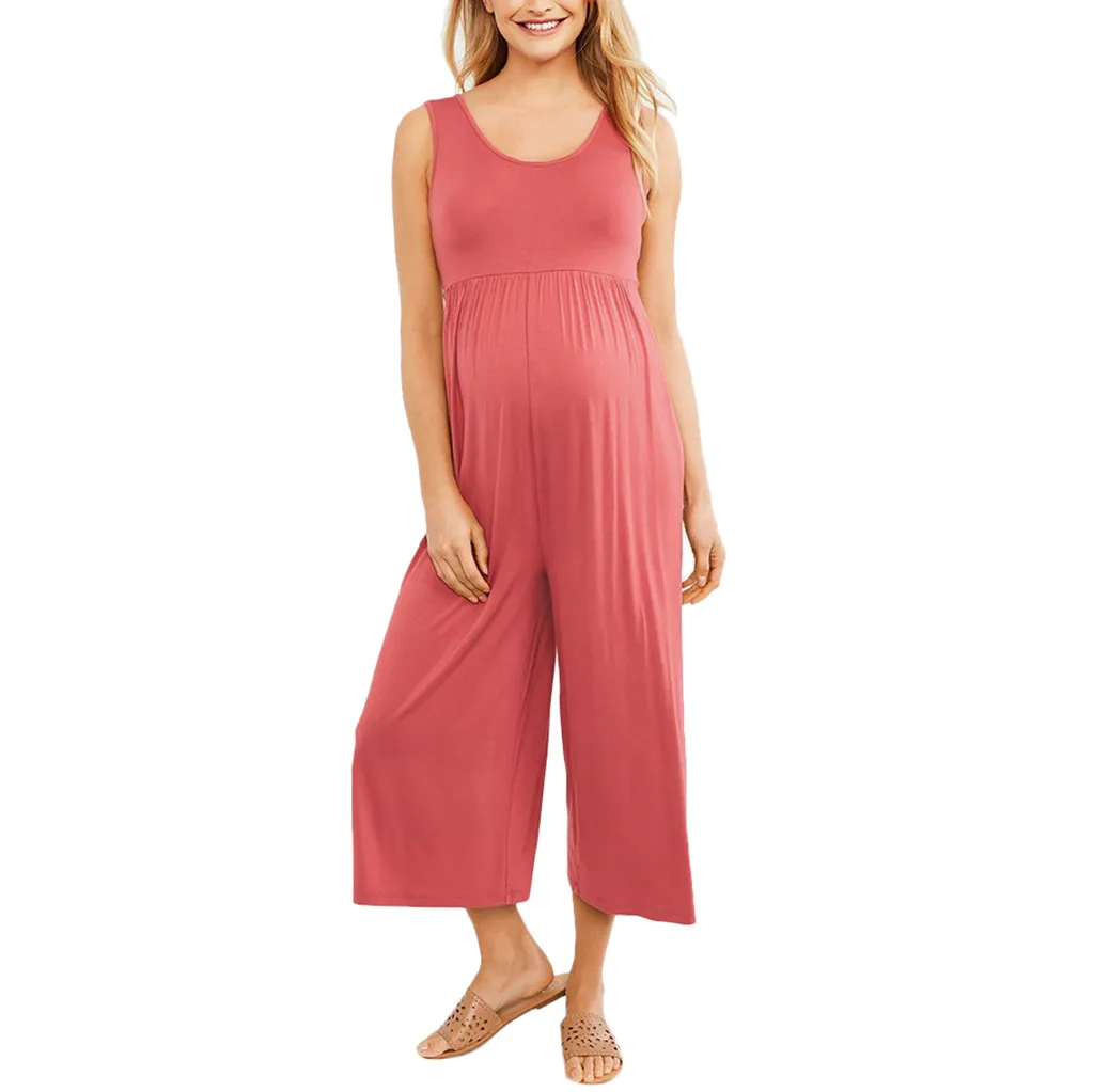 Online Star Items Maternity Dress Sleeveless O-neck Loose Pregnancy Maternity Pants Solid Ladies Summer Jumpsuit Clothes
Online Star Items Maternity Dress Sleeveless O-neck Loose Pregnancy Maternity Pants Solid Ladies Summer Jumpsuit Clothes